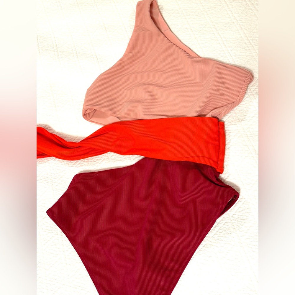 Beach Riot Carlie One Piece Colorblock Sz. M